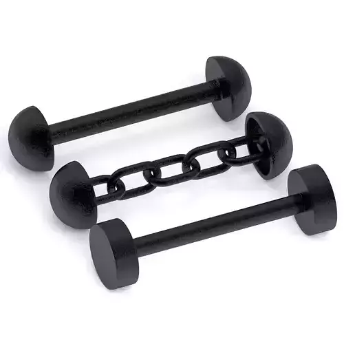 Naval Cannon Bars 3D model