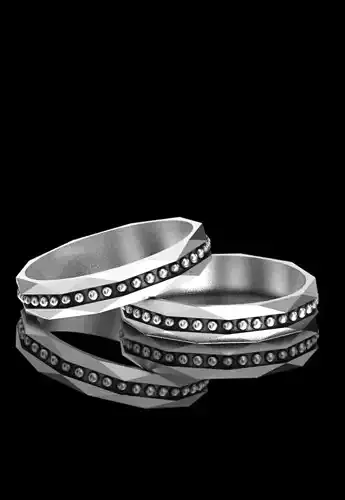 GEOMETRIC RING WITH BALLS