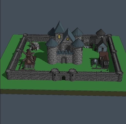 Roman castle 3D model