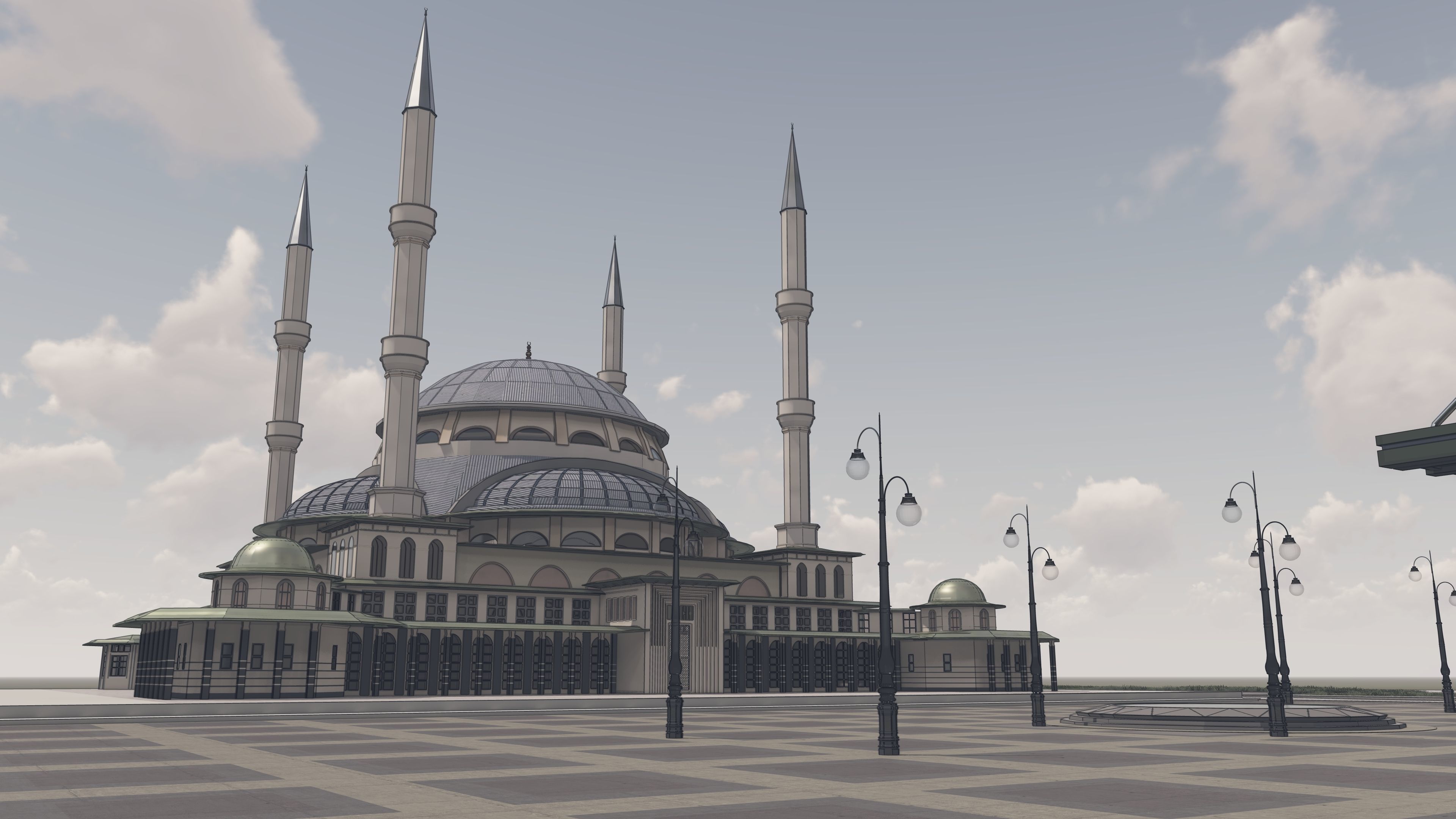 TCCB Millet Camii 3D model_4