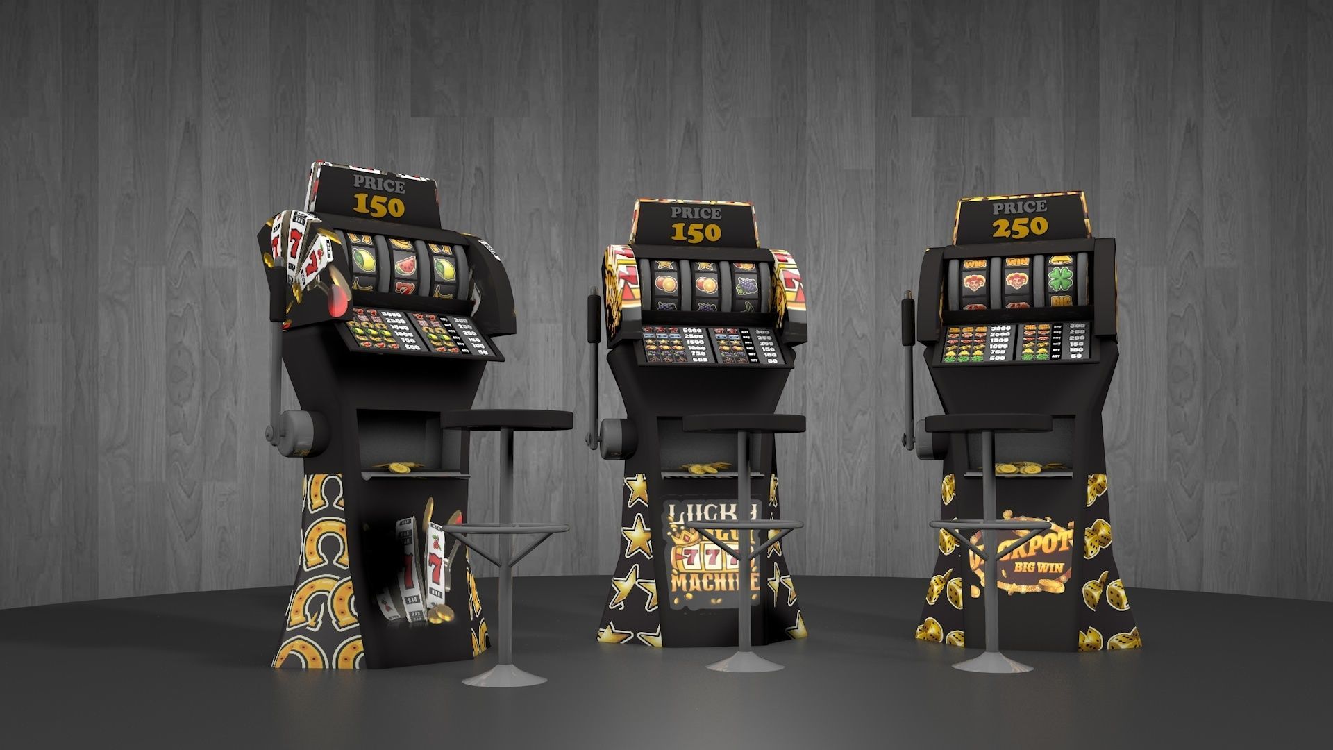 Functional Slot machines 3D model_5
