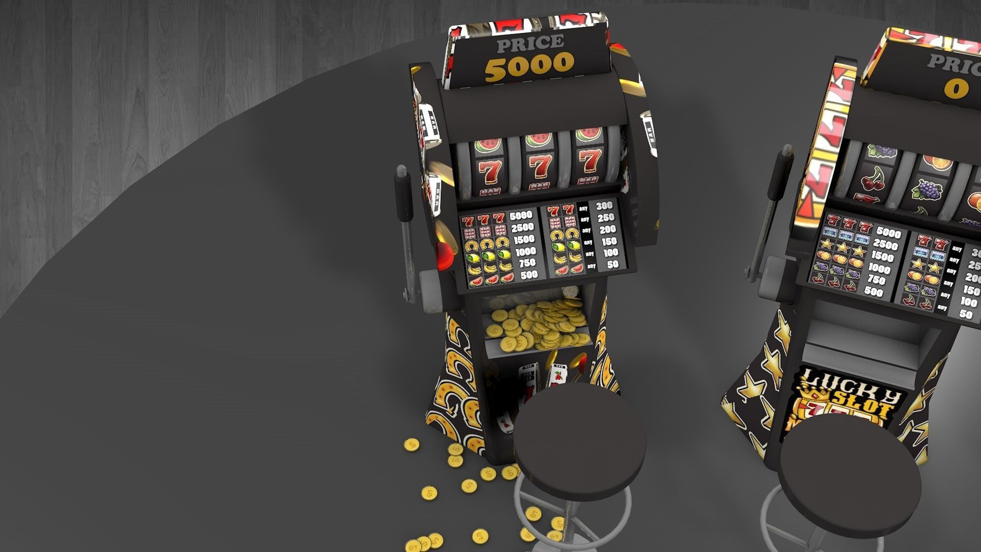 Functional Slot machines 3D model_6