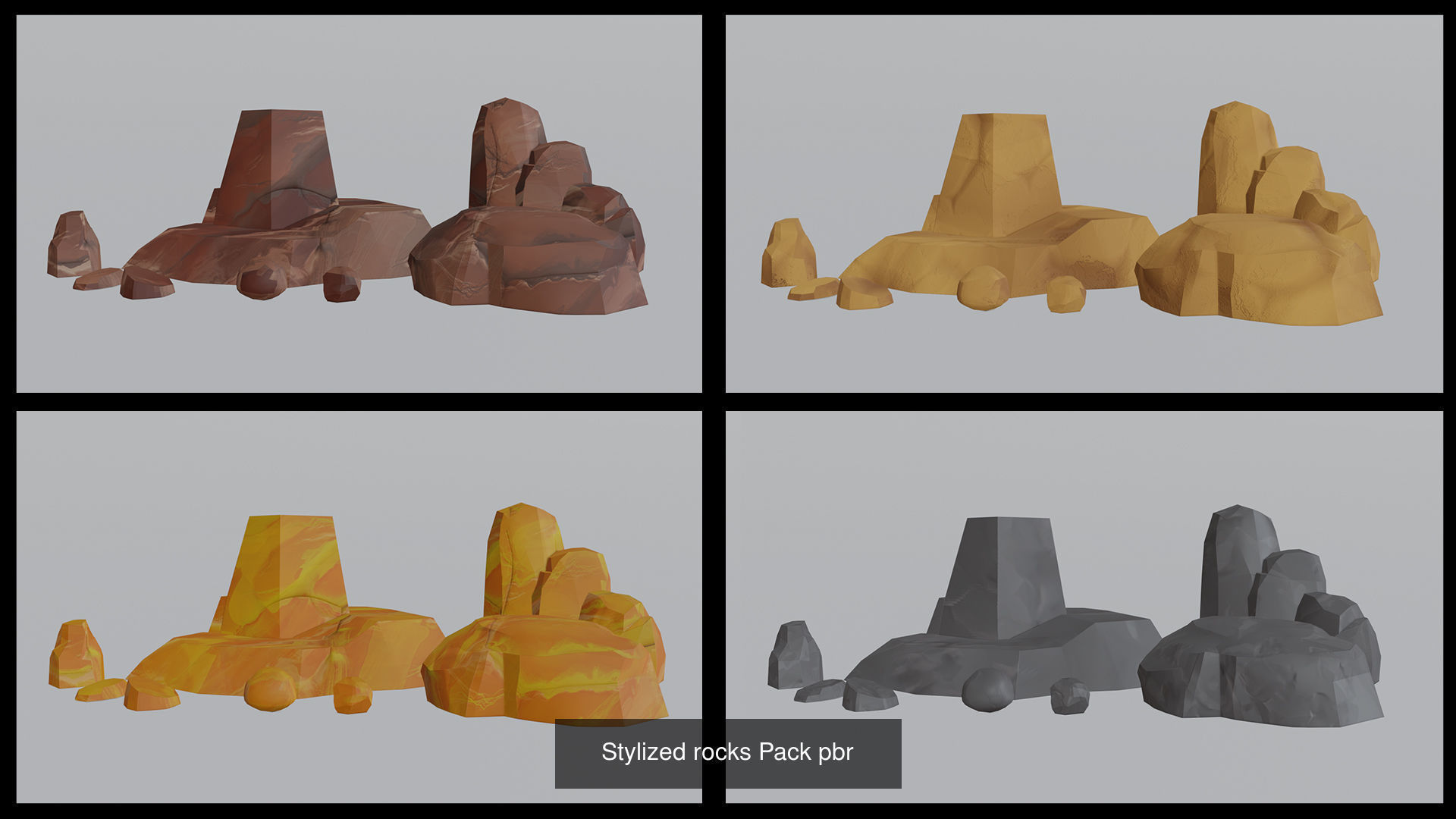 stylized medieval village assets 3D Model Collection_12