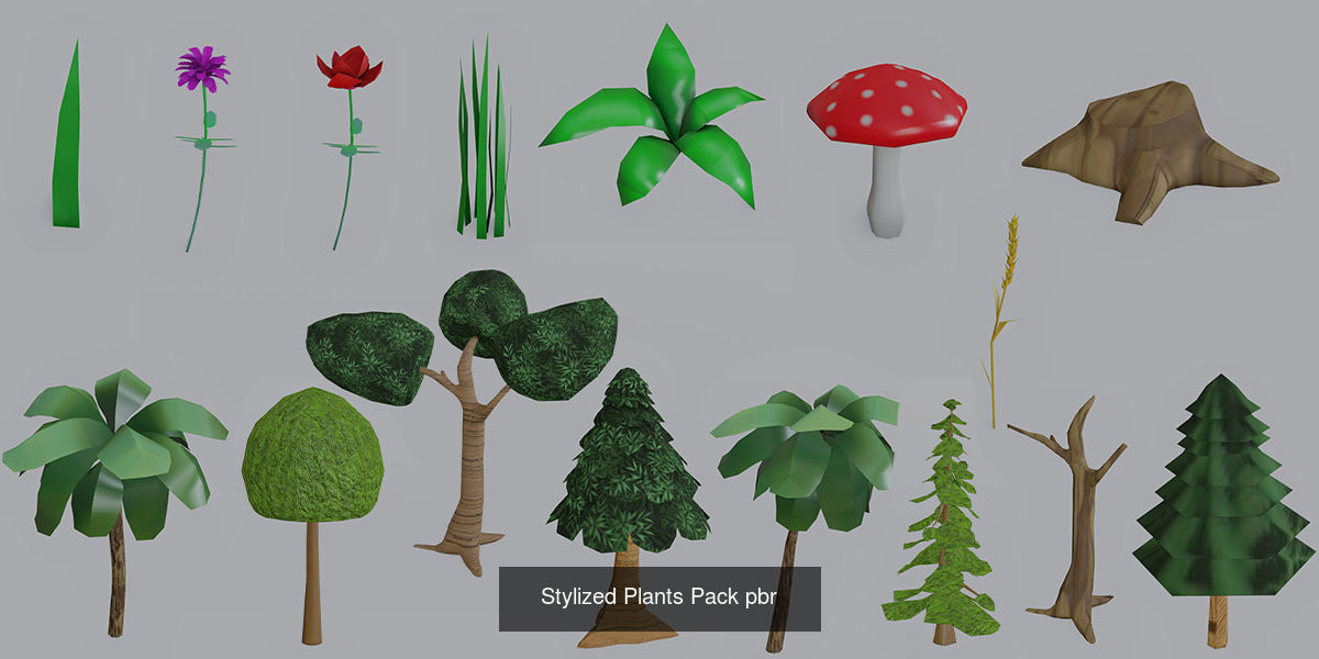 stylized medieval village assets 3D Model Collection_11