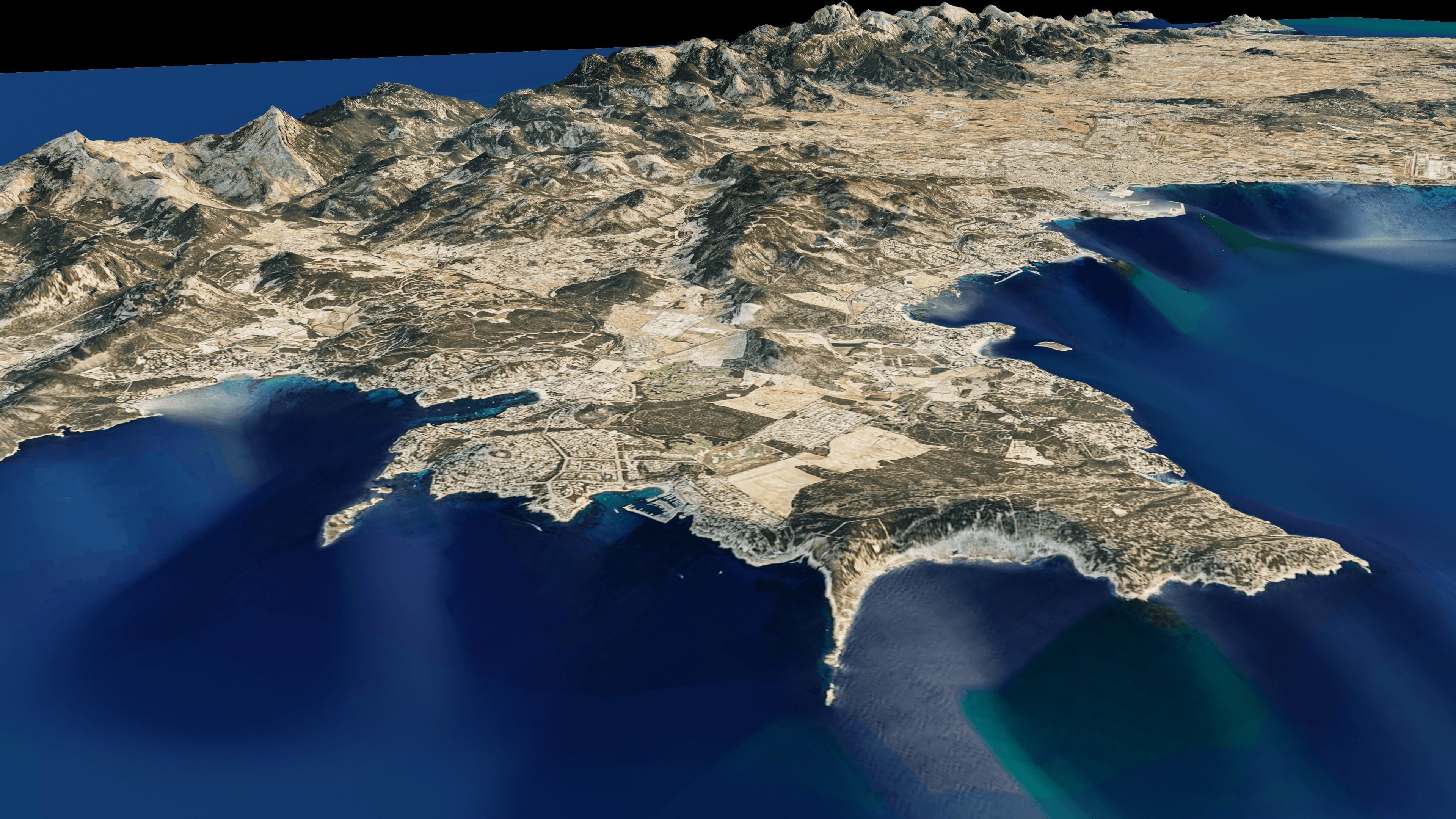 Majorca island full 3d model terrain 3D model_12