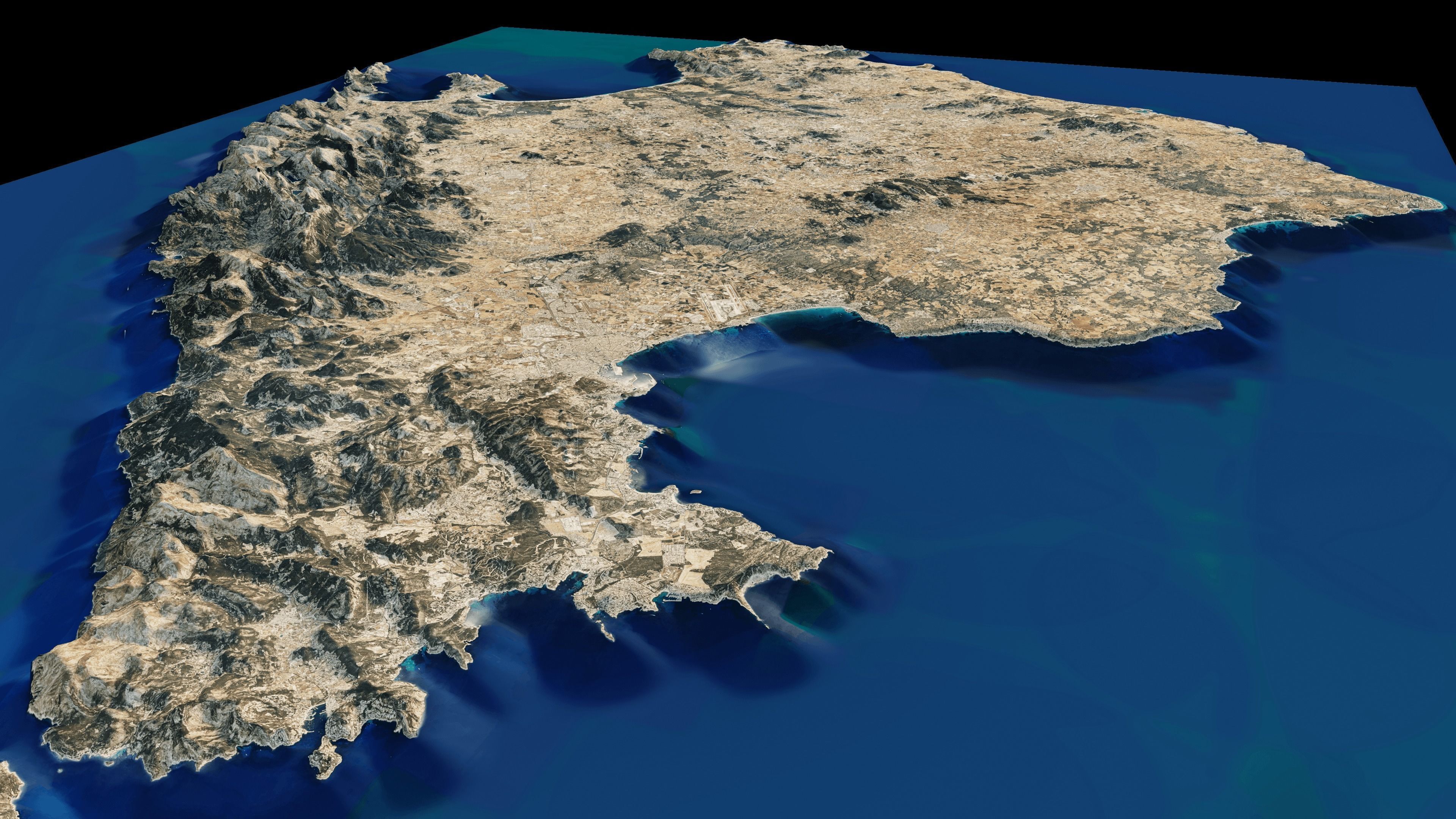 Majorca island full 3d model terrain 3D model_2