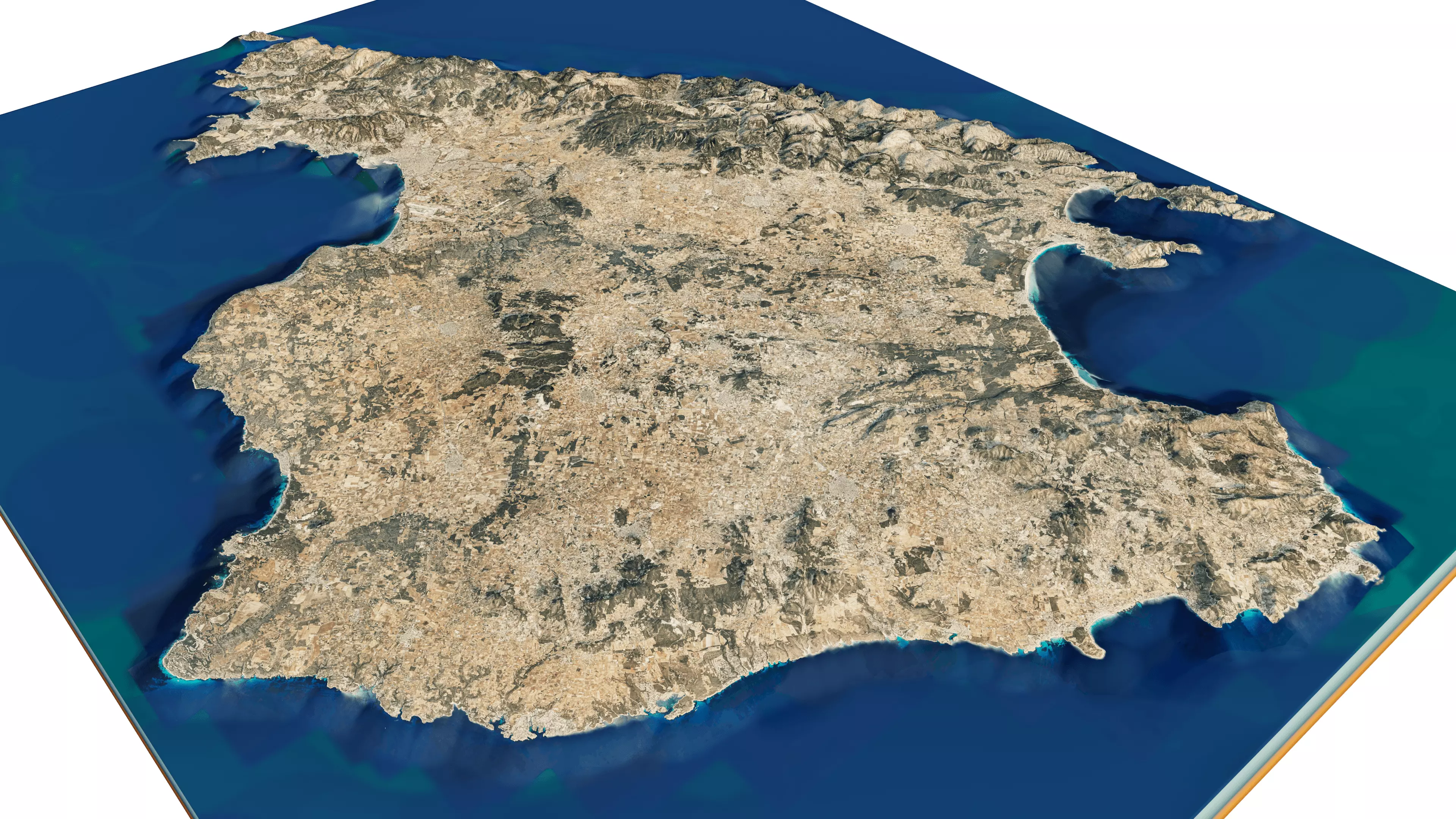 Majorca island full 3d model terrain 3D model_0