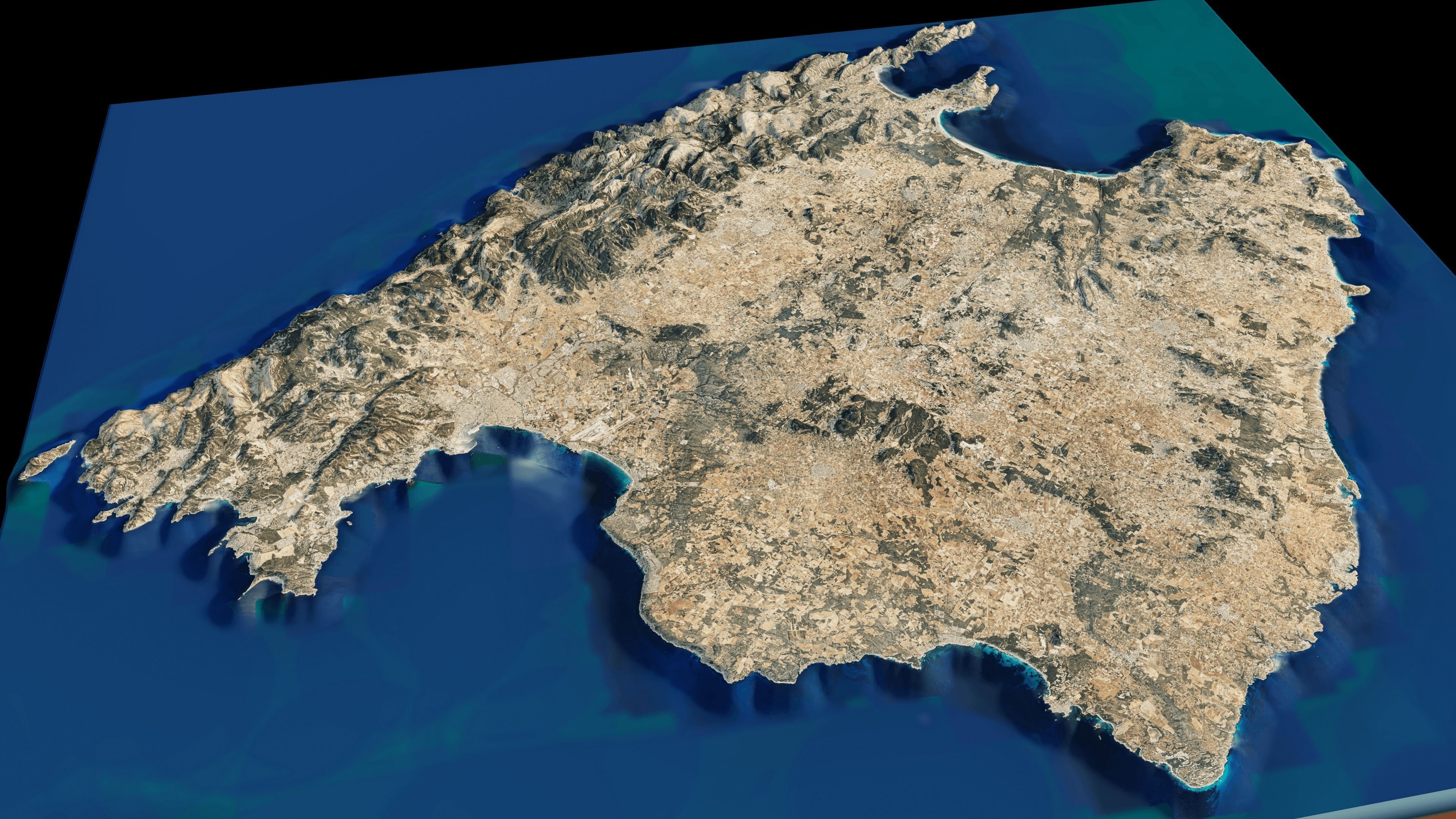 Majorca island full 3d model terrain 3D model_9