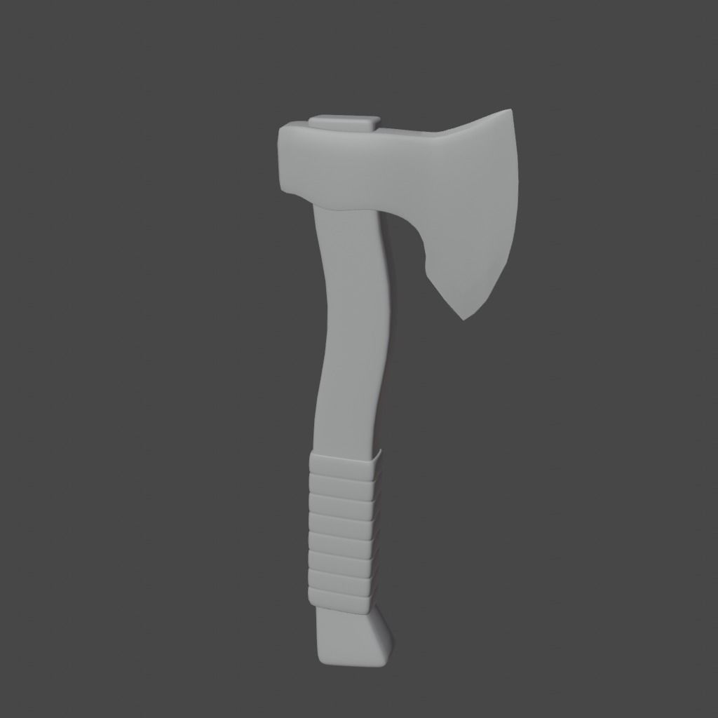 Survival Axe 01 Low-poly 3D model_17