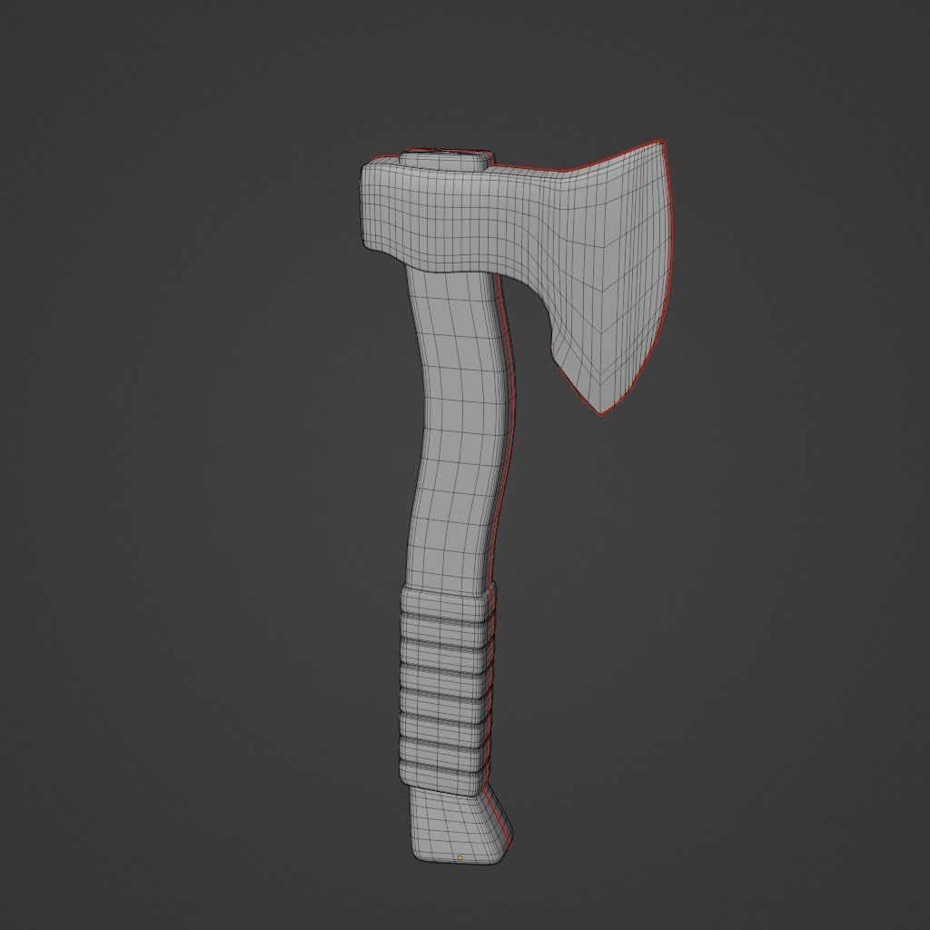 Survival Axe 01 Low-poly 3D model_18