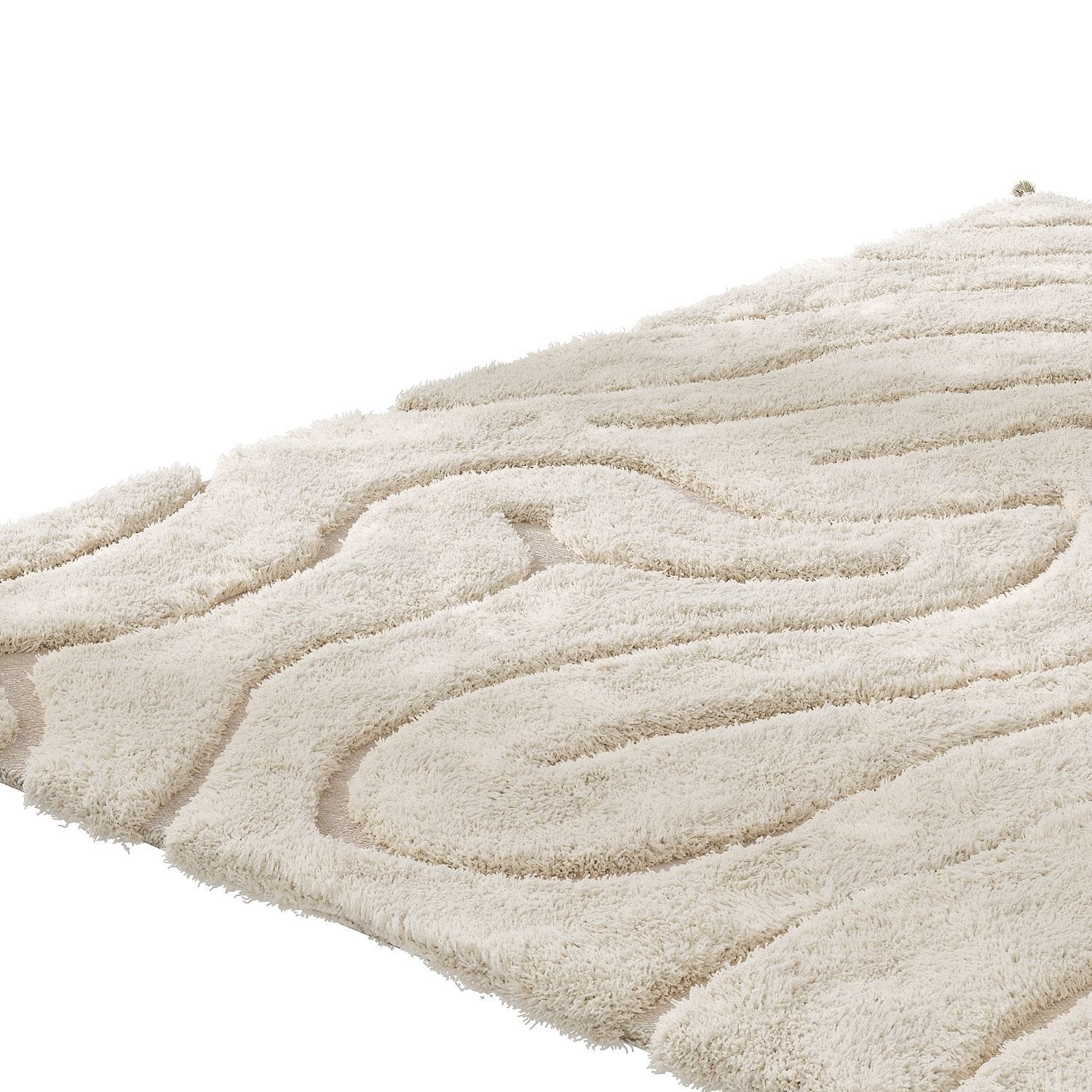 Wool carpe tMinos Cream in Benuta 3D model_1