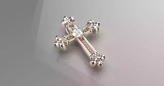 jewelry The Cross Pendant 3d model