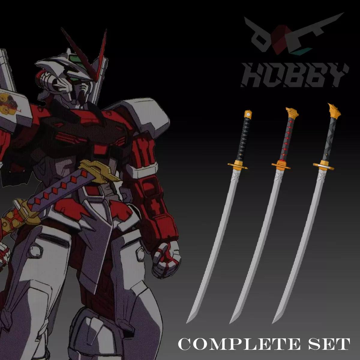 GERBERA STRAIGHT KATANA - COMPLETE SET - FOR COSPLAY AND DISPLAY 3D print model_0