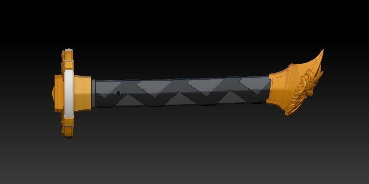 GERBERA STRAIGHT KATANA - KAI VER - FOR COSPLAY AND DISPLAY 3D print model_5