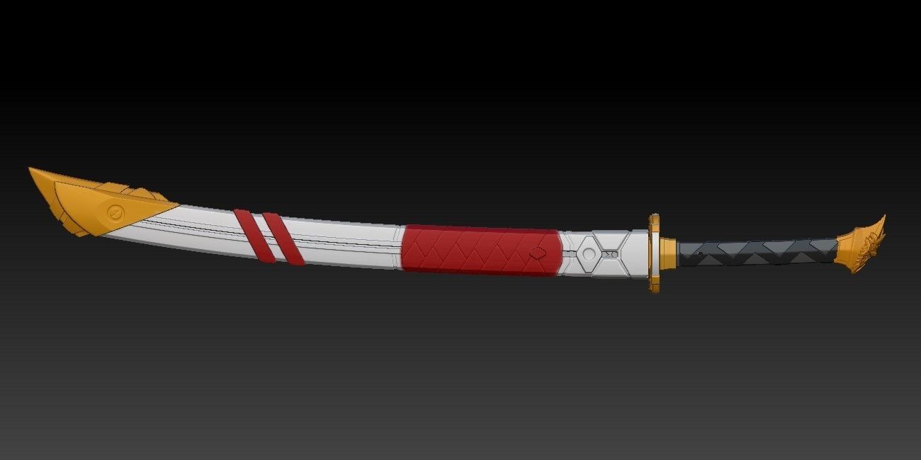 GERBERA STRAIGHT KATANA - KAI VER - FOR COSPLAY AND DISPLAY 3D print model_1