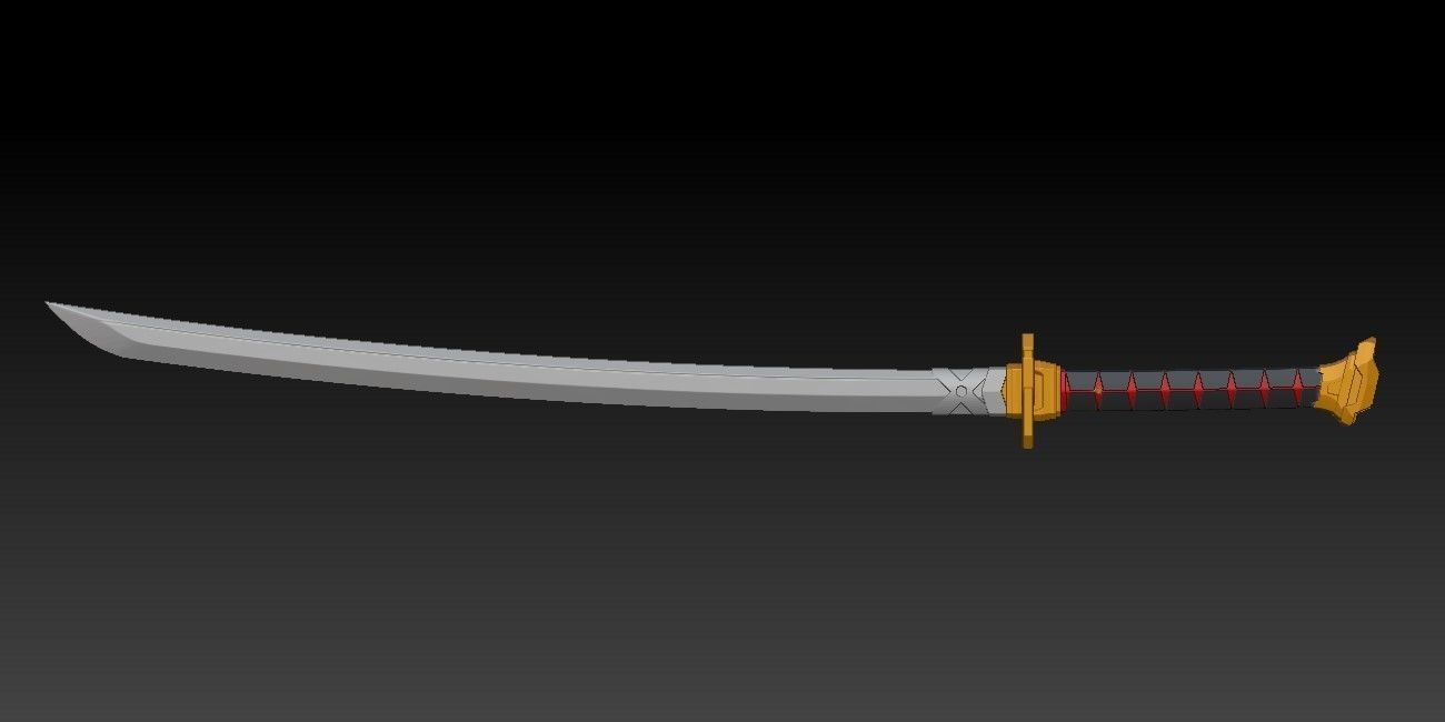GERBERA STRAIGHT KATANA - MANGA VER - FOR COSPLAY AND DISPLAY 3D print model_2