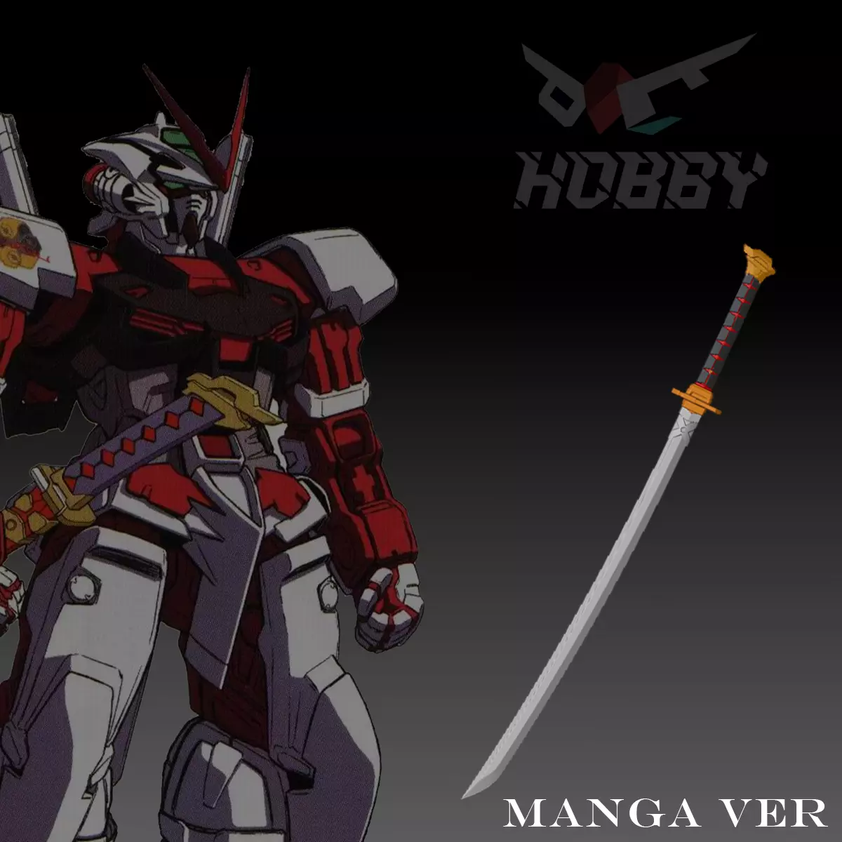 GERBERA STRAIGHT KATANA - MANGA VER - FOR COSPLAY AND DISPLAY 3D print model_0