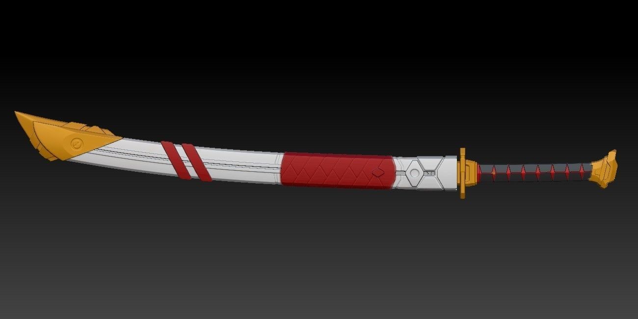 GERBERA STRAIGHT KATANA - MANGA VER - FOR COSPLAY AND DISPLAY 3D print model_1
