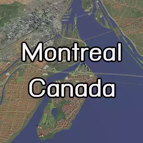 Montreal Canada - city and urban 3D model