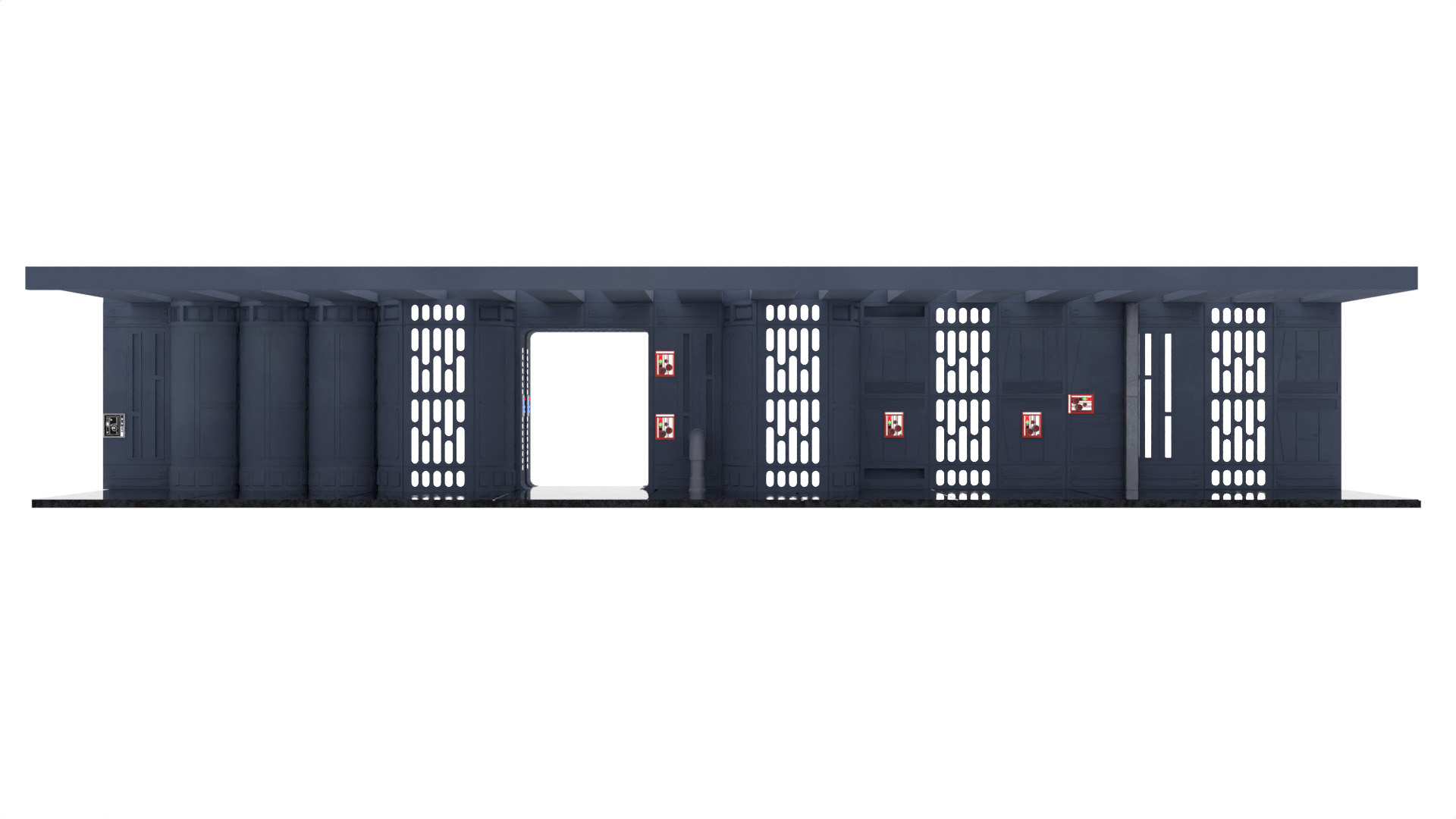 Set 7b - Death Star Hallway 2 1-6 scale Hottoys 3D print model_10