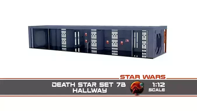 Set 7b - Death Star Hallway 2 1-12 scale Blackseries 3D print model