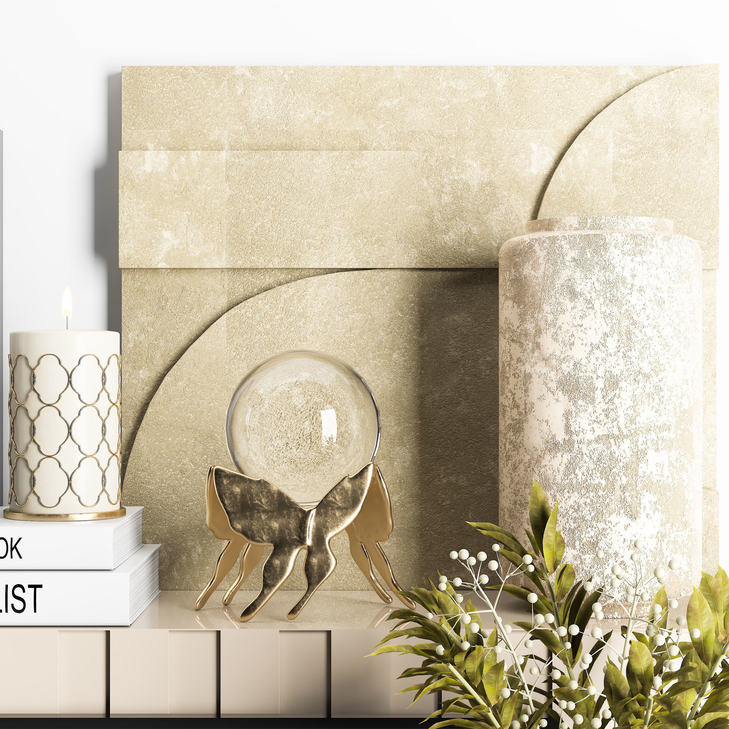 Decorative Set 01 3D model_3