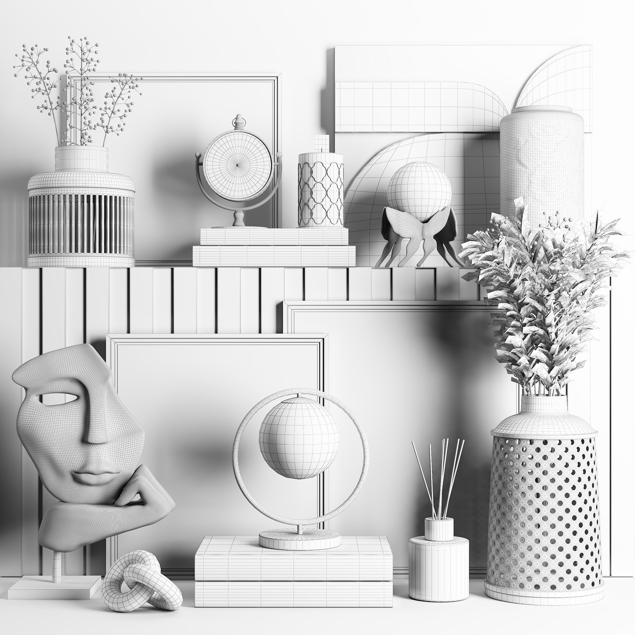 Decorative Set 01 3D model_5