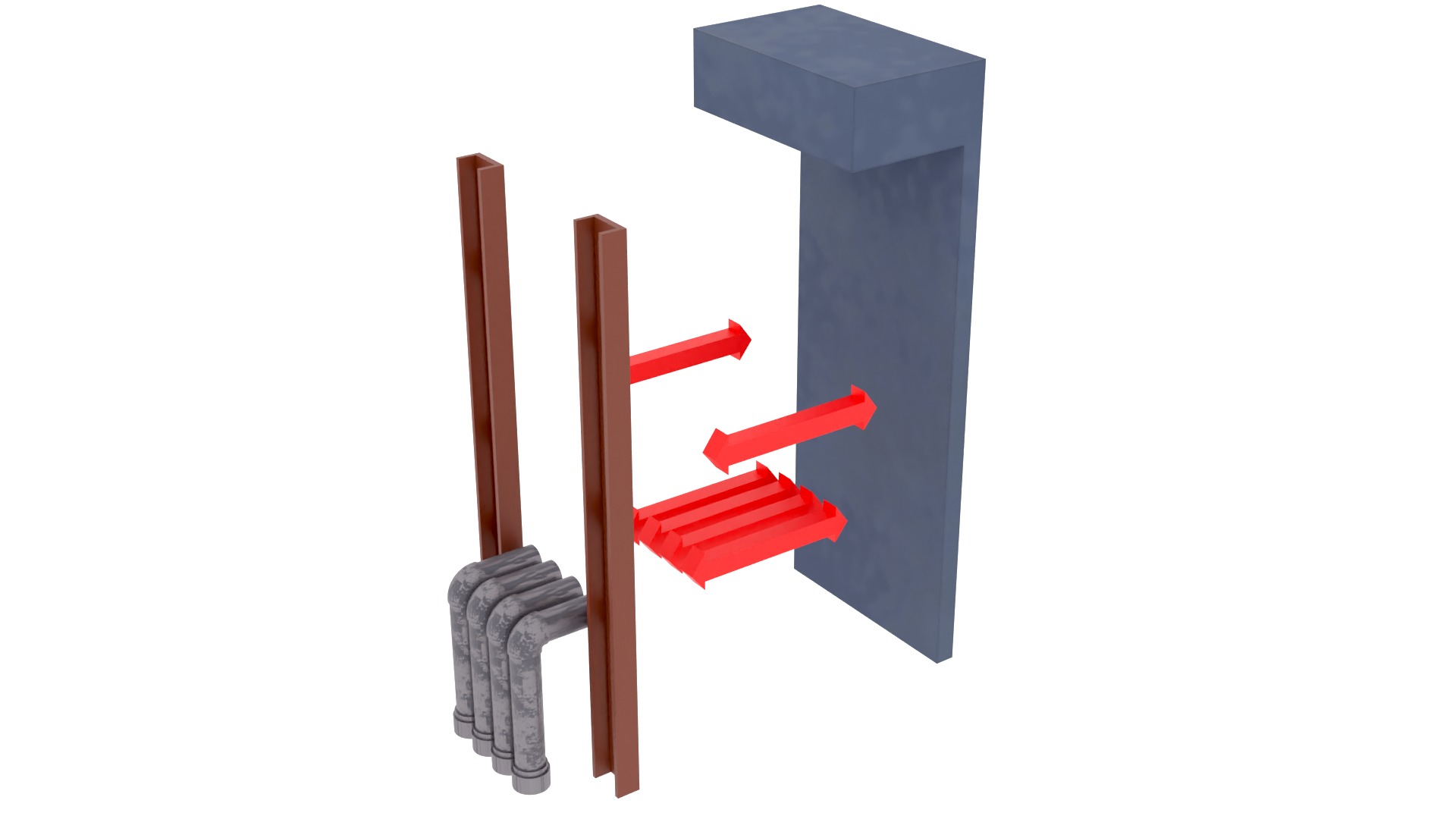 Set 7b - Death Star Hallway 2 1-6 scale Hottoys 3D Model Collection_23