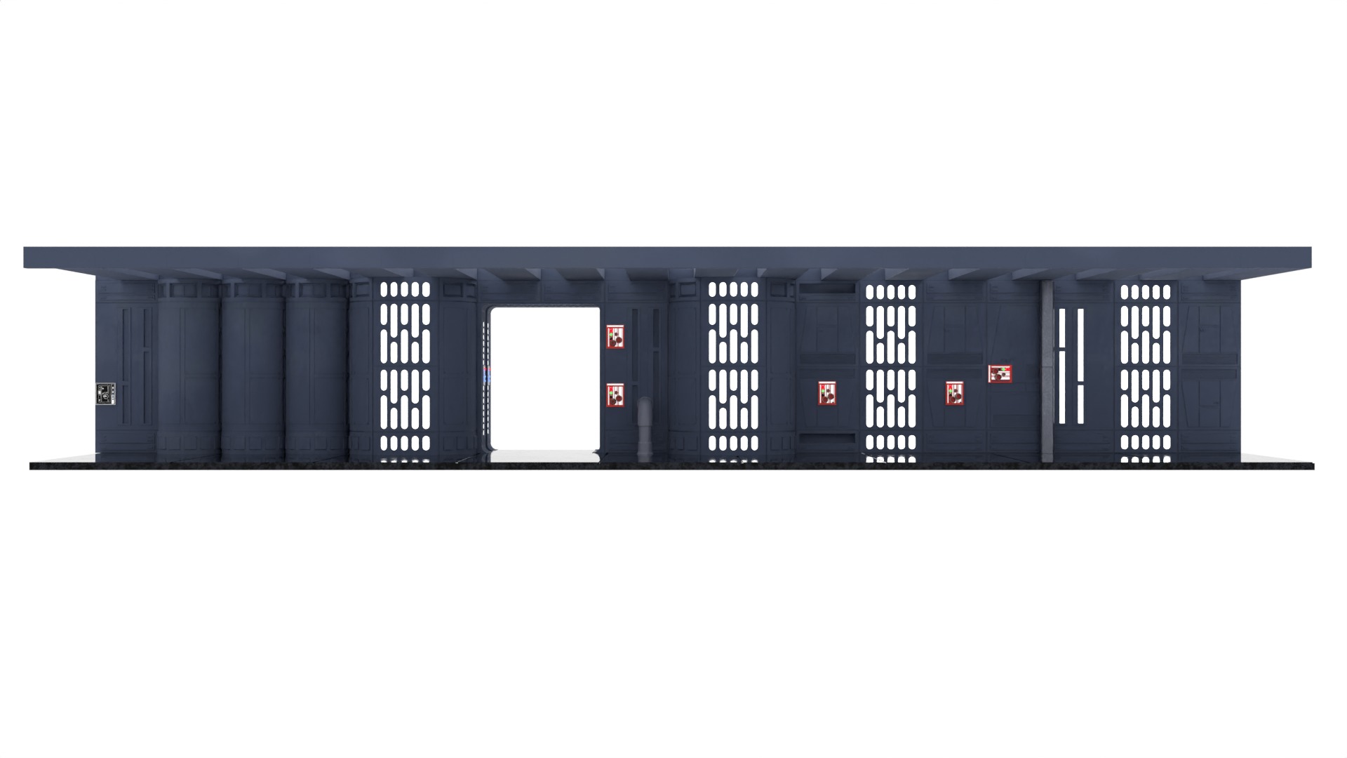 Set 7b - Death Star Hallway 2 1-18 scale Kenner Hasbro 3D Model Collection_16