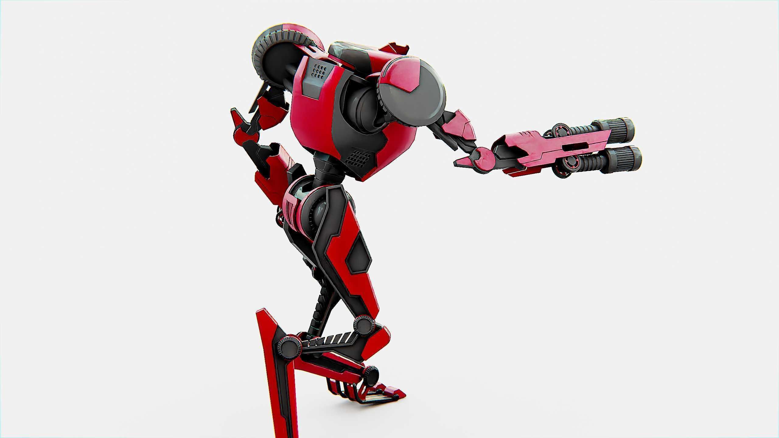 MILITARY DROID ELOSH Rigged for Unreal Engine - Unity - MIXAMO 3D model_9