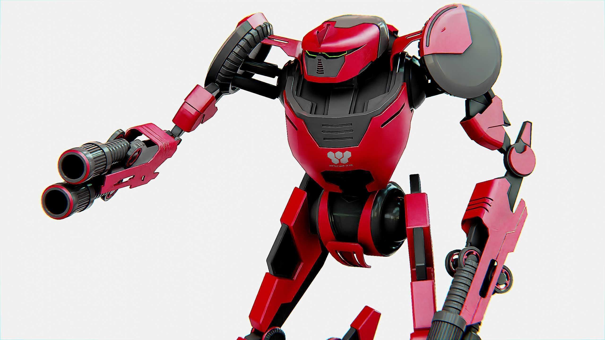 MILITARY DROID ELOSH Rigged for Unreal Engine - Unity - MIXAMO 3D model_27