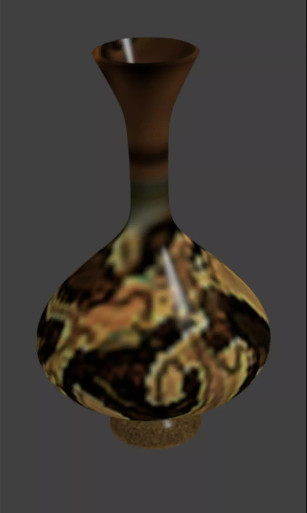 Textured 3D model of a flower pot 3D model_0