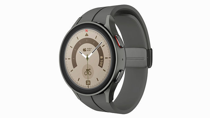 Samsung Galaxy Watch 5 Pro Gray Titanium Low-poly 3D model