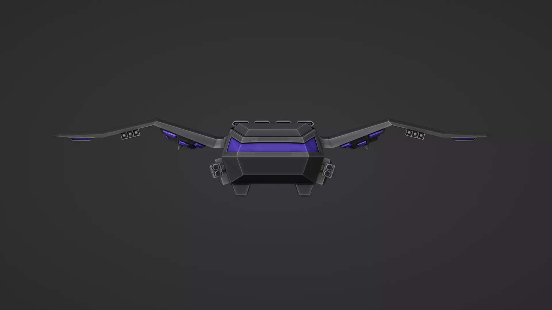 Aerial Robot Low-poly 3D model_0