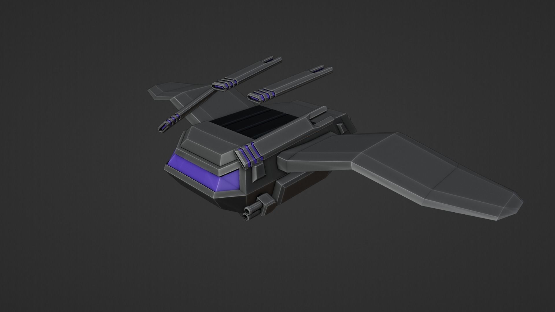 Aerial Robot Low-poly 3D model_8