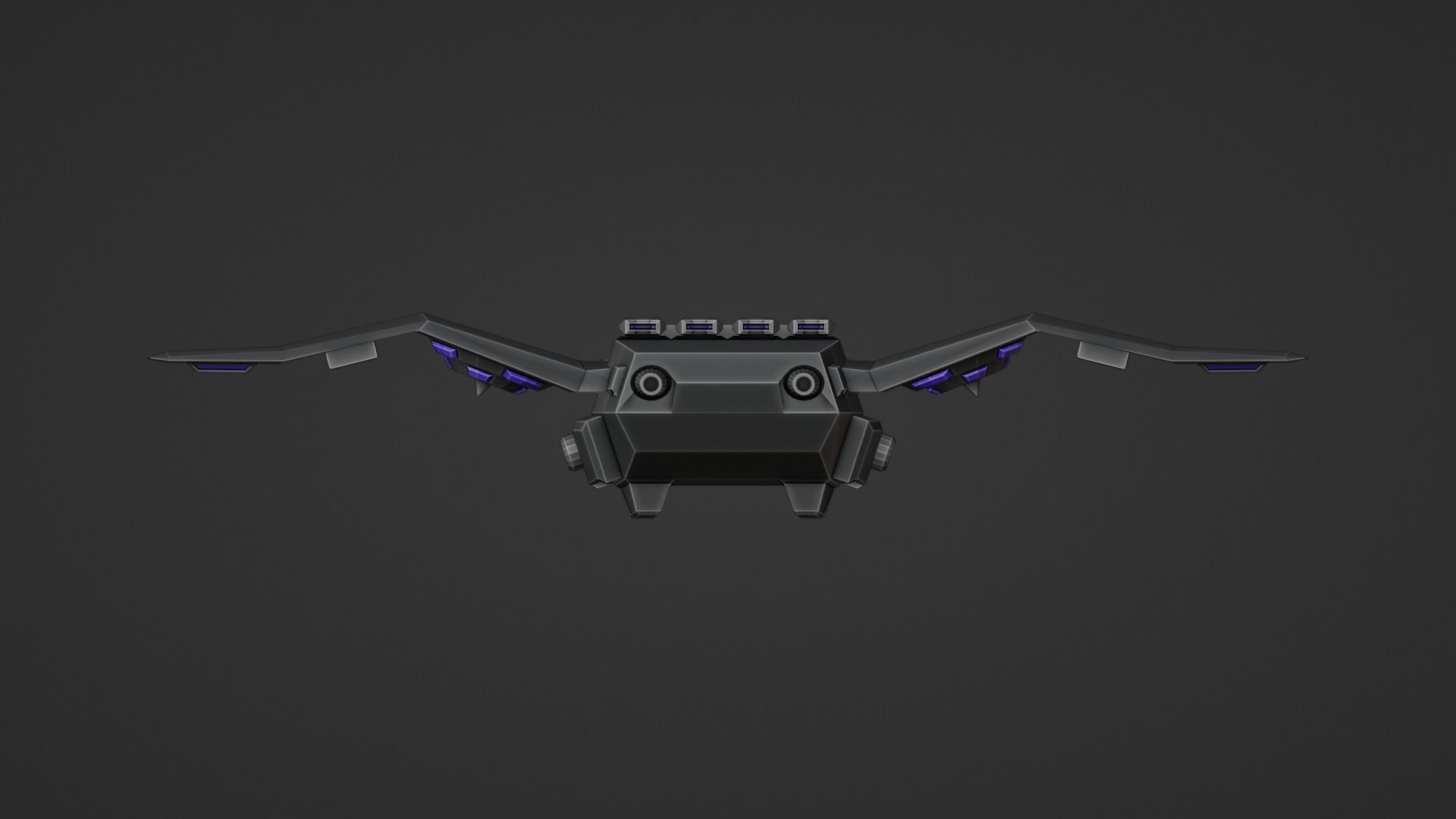 Aerial Robot Low-poly 3D model_4