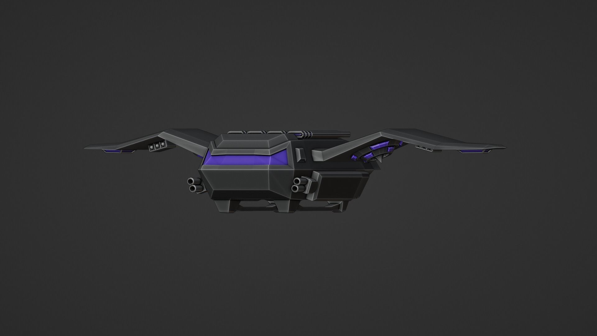 Aerial Robot Low-poly 3D model_1