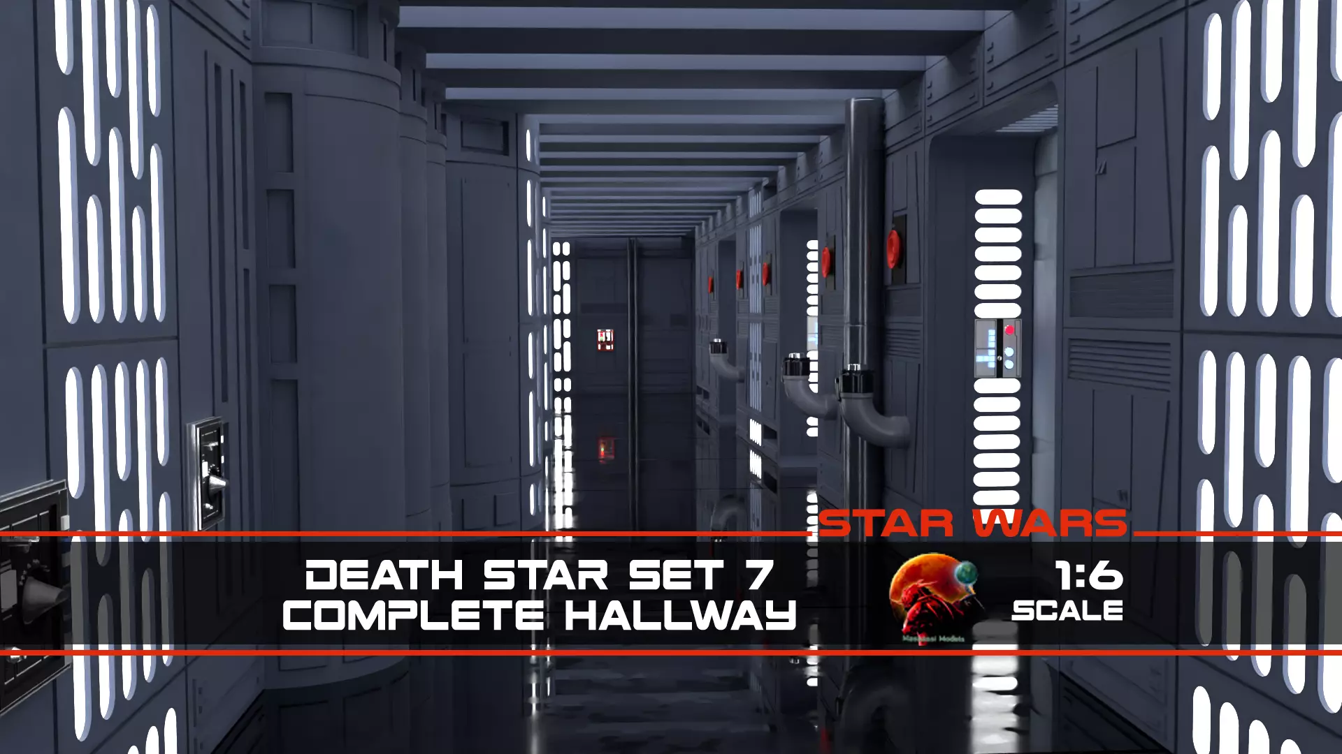 Set 7 - Death Star Hallway 1-6 scale Hottoys 3D Model Collection_0