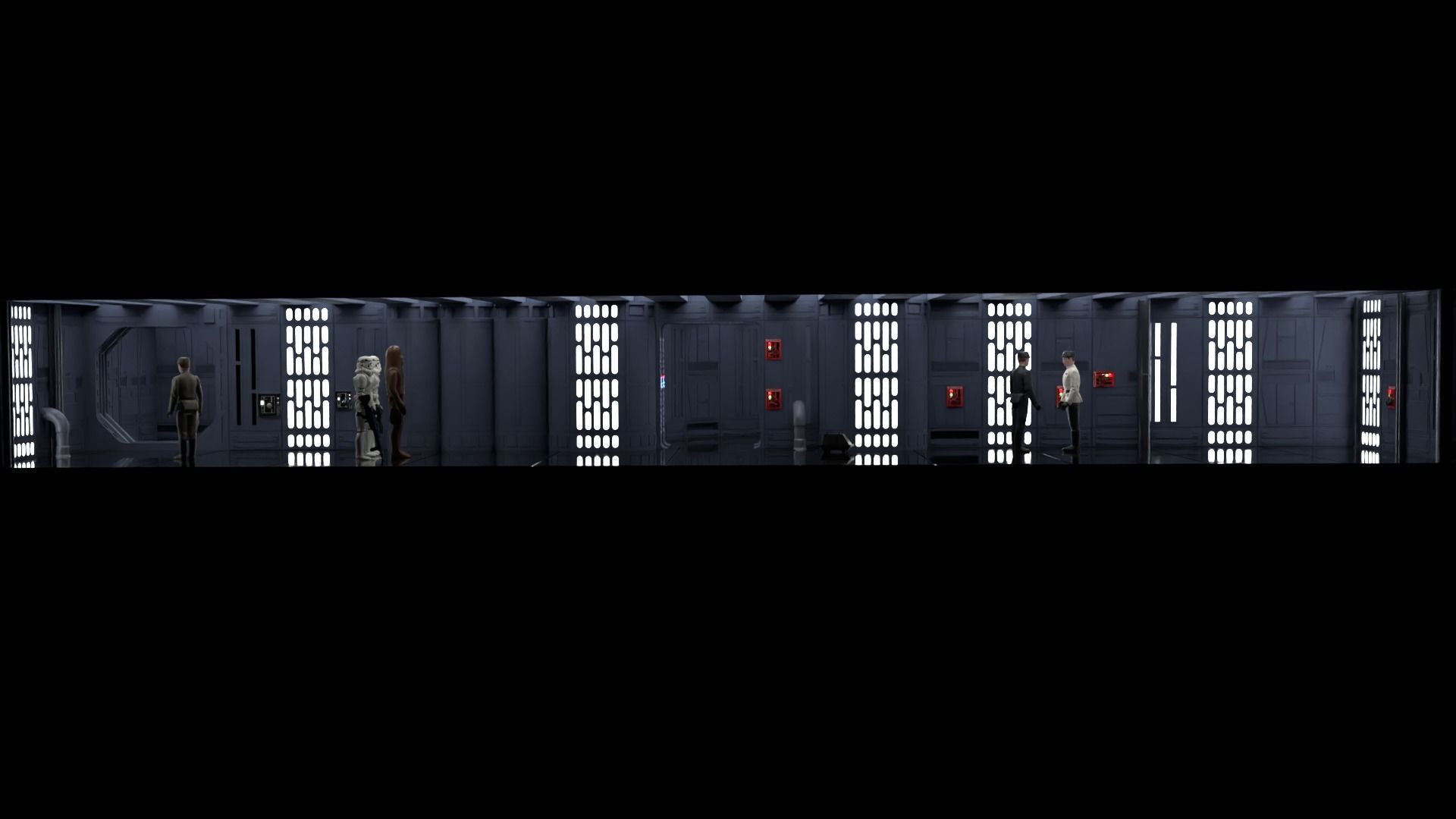 Set 7 - Death Star Hallway 1-12 scale Blackseries 3D Model Collection_28