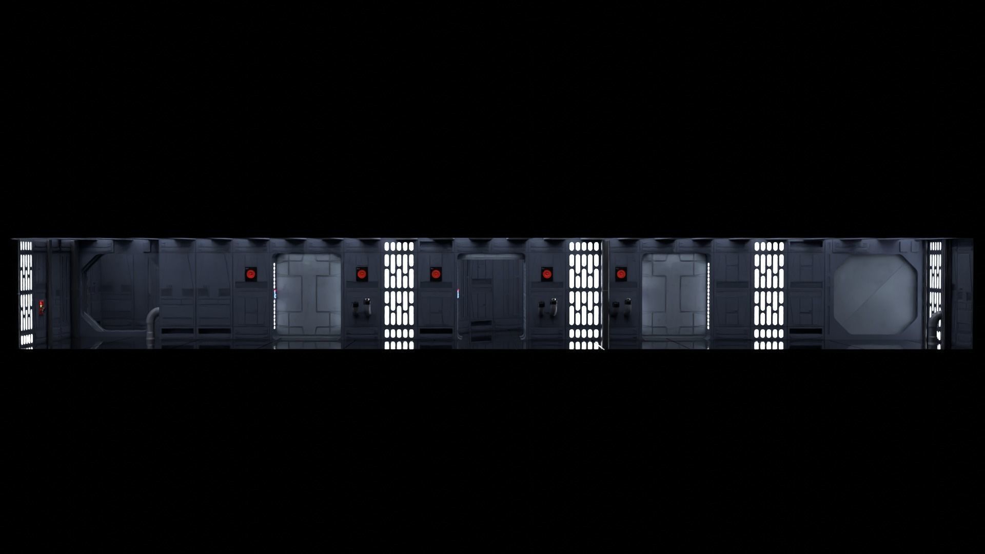 Set 7 - Death Star Hallway 1-12 scale Blackseries 3D Model Collection_2