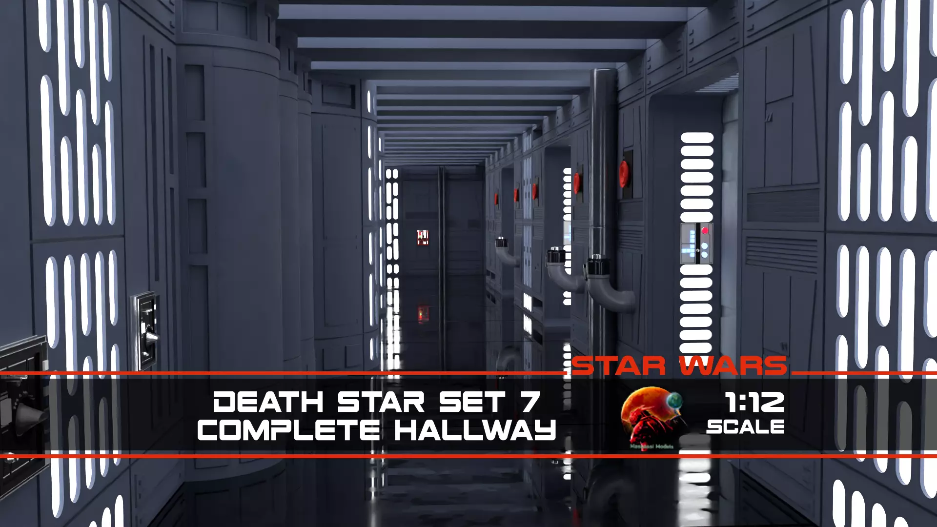Set 7 - Death Star Hallway 1-12 scale Blackseries 3D Model Collection_0