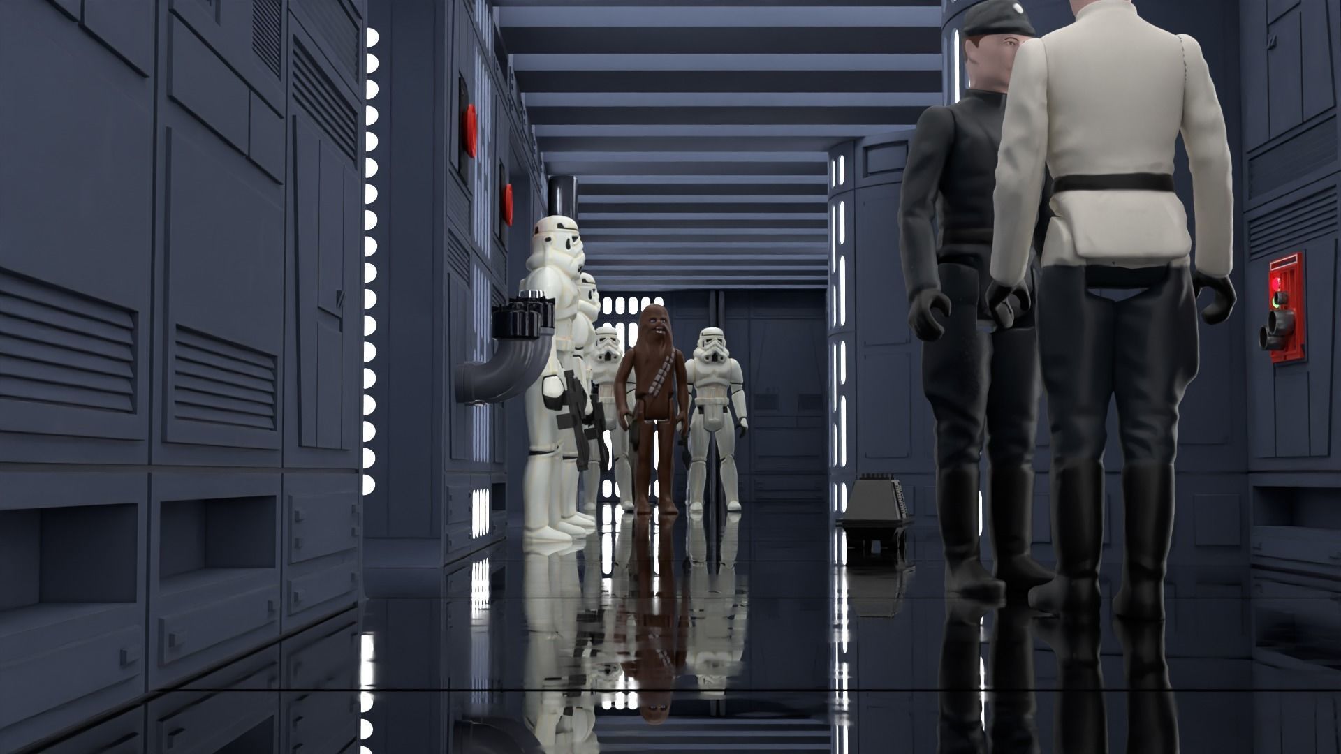 Set 7 - Death Star Hallway 1-12 scale Blackseries 3D Model Collection_20