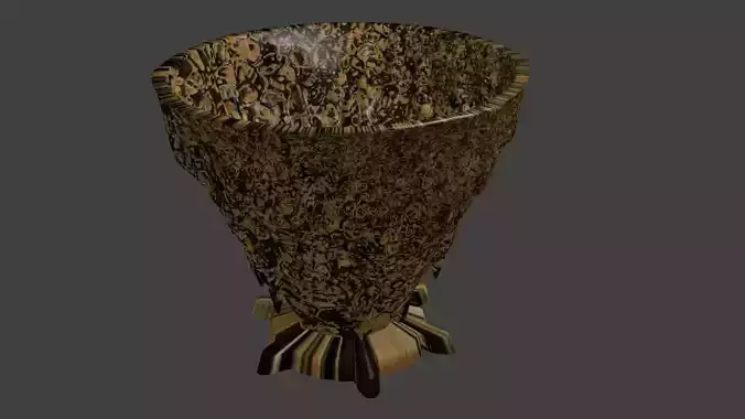 Textured model of a wooden item