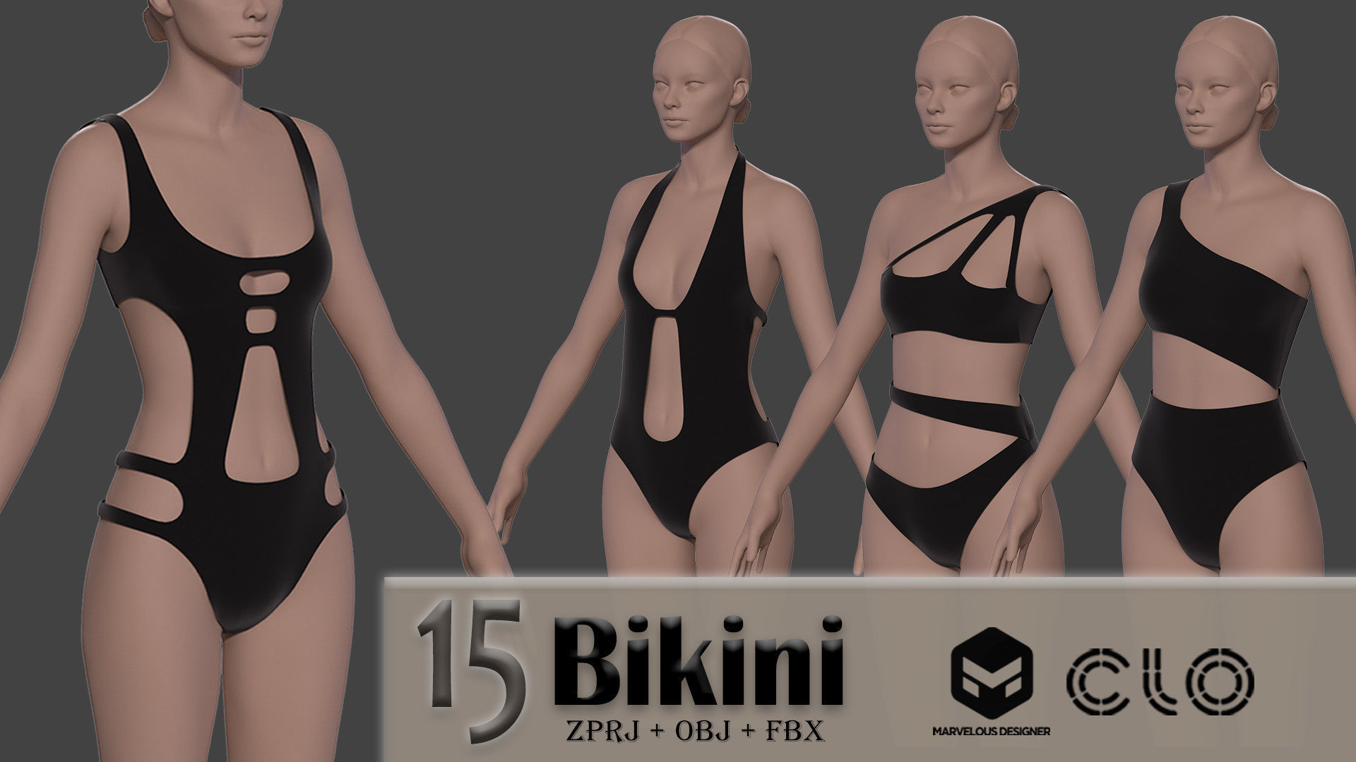15 Bikini Set 3D model_1