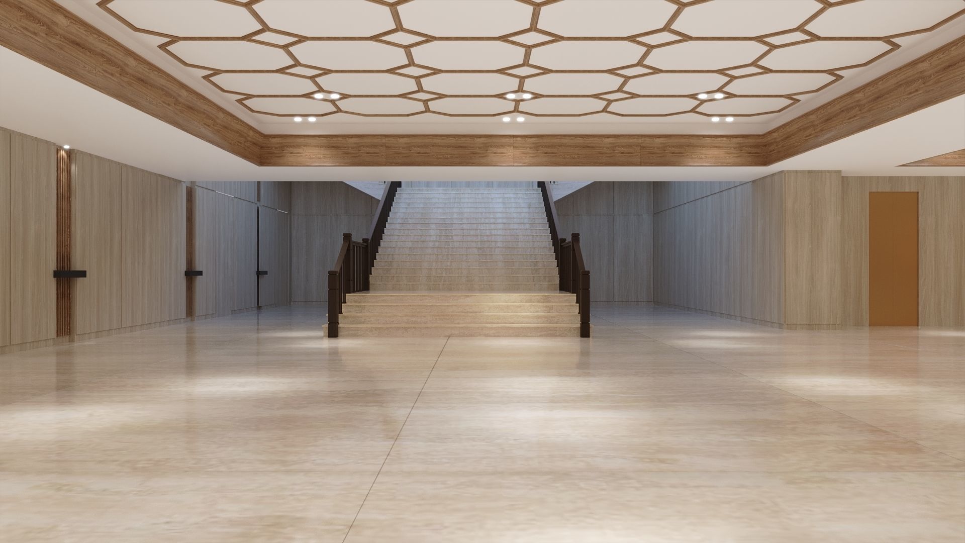 Entrance hall of building 3D model_4