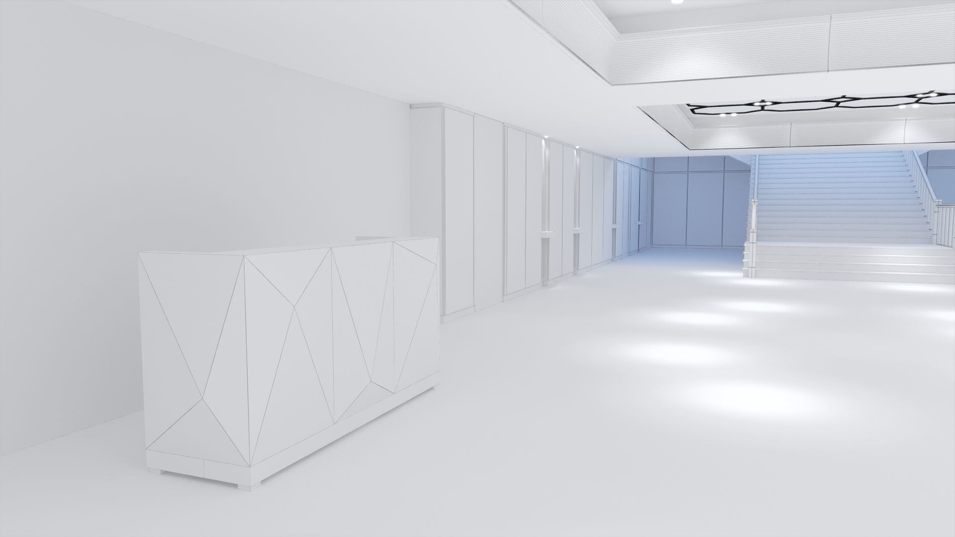 Entrance hall of building 3D model_18