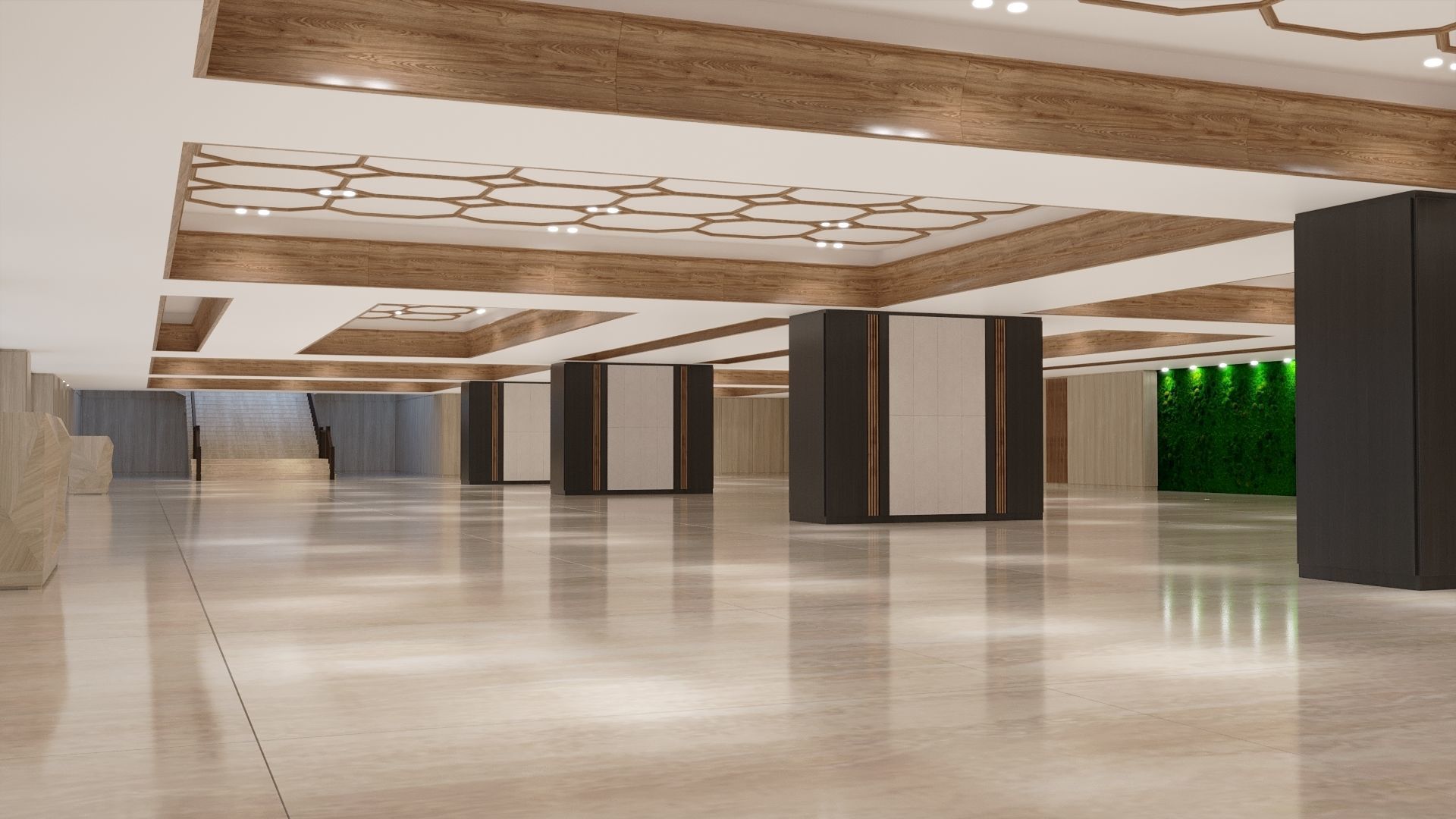 Entrance hall of building 3D model_1