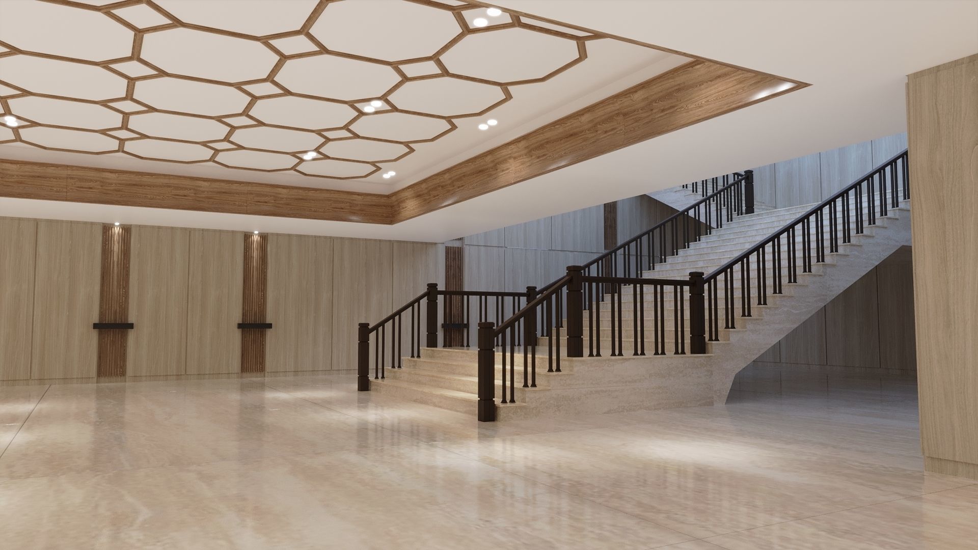 Entrance hall of building 3D model_5