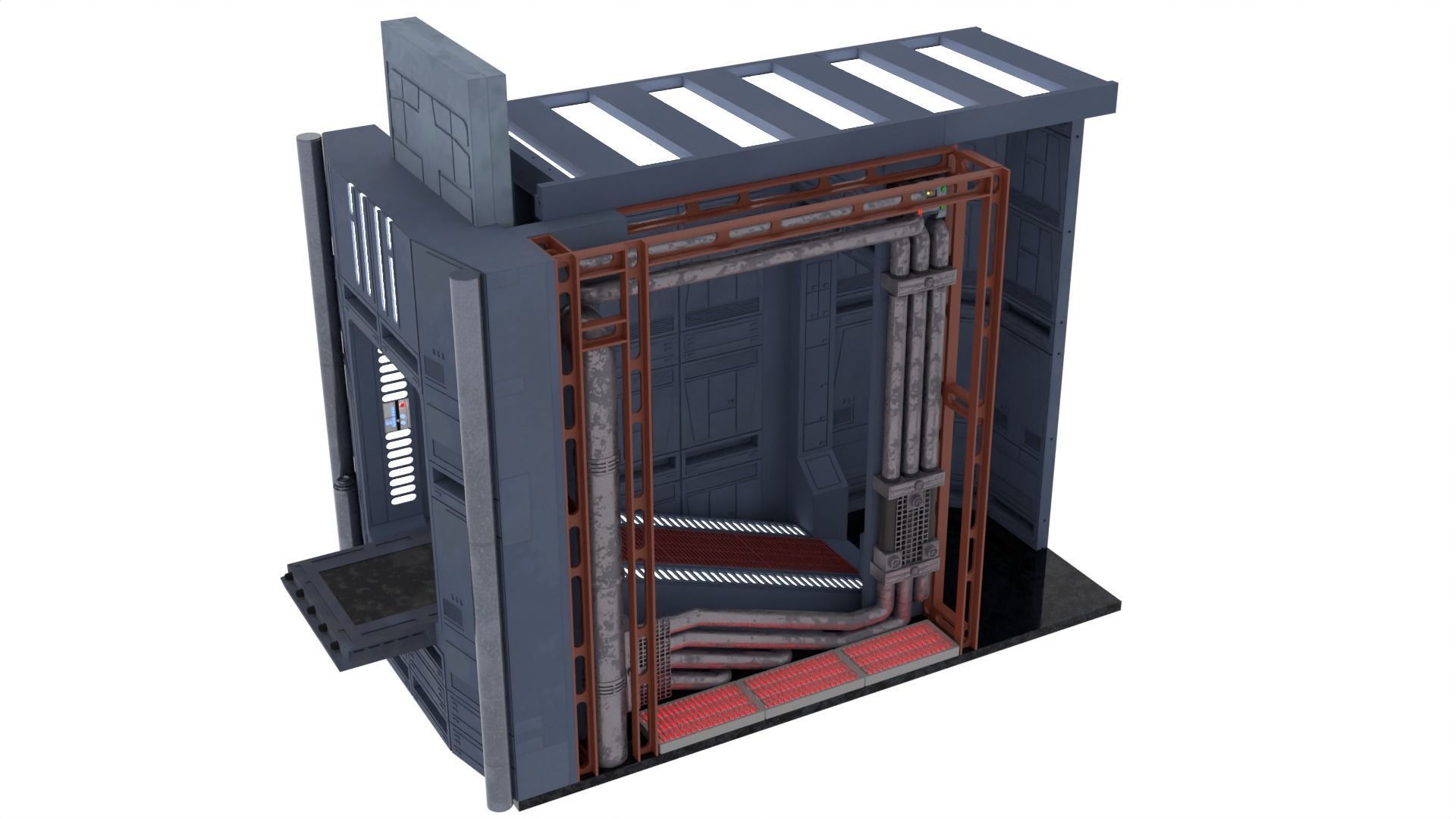 Set 2b - Death Star Extention Bridge Hallway 1-6 Scale Hottoys 3D print model_2