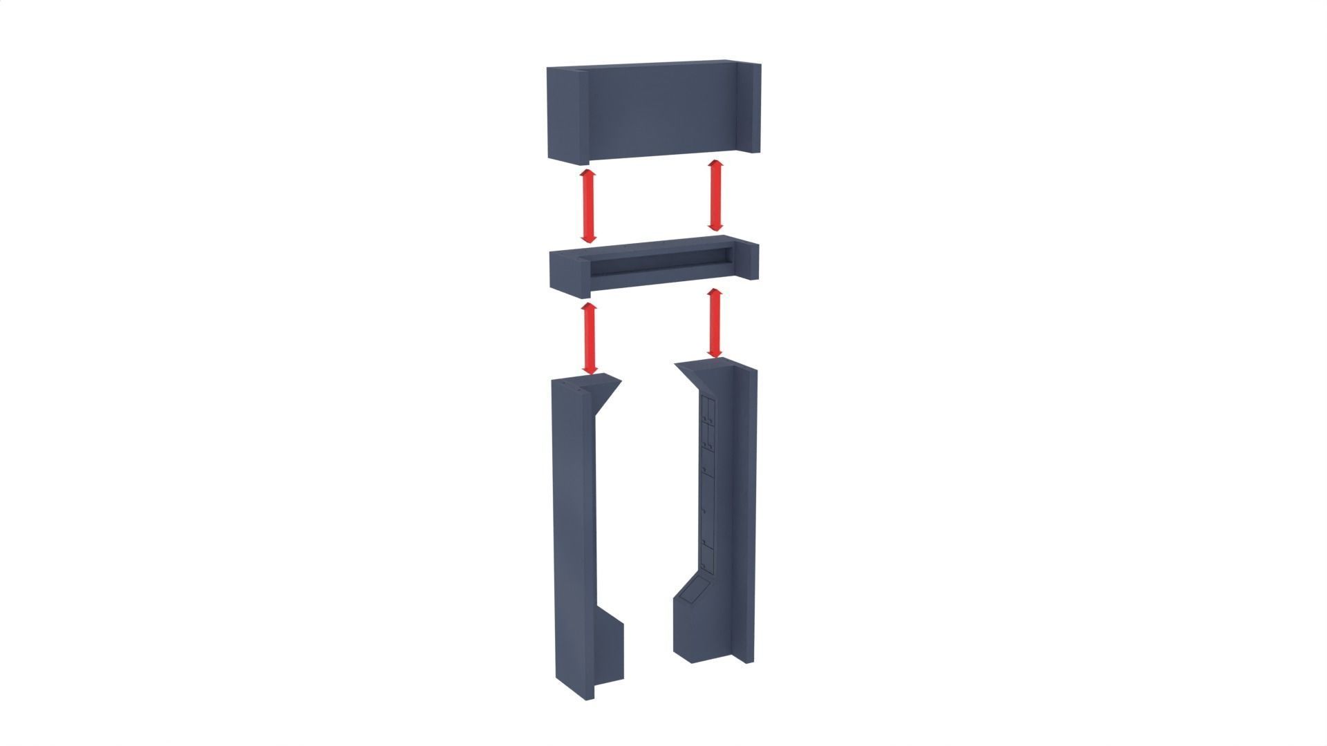 Set 2b - Death Star Extention Bridge Hallway 1-6 Scale Hottoys 3D print model_27